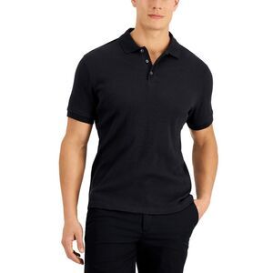 Alfani Men's Textured Stripe Novelty Polo Shirt - Stretch Limo M